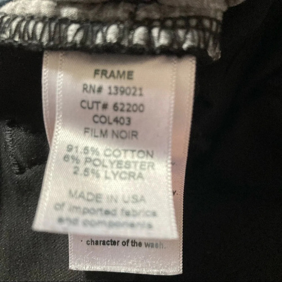 FRAME Black LeSkinny Jean  Sz: 26 - Picture 10 of 14